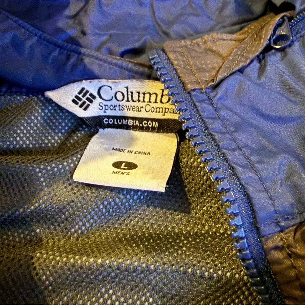 Columbia Men's Navy and Charcoal Windbreaker - Picture 5 of 8